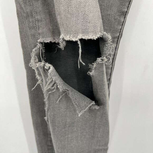 Mother Looker Ankle Fray Last Chance Saloon Gray Skinny Jeans Women's 26 - Picture 4 of 16